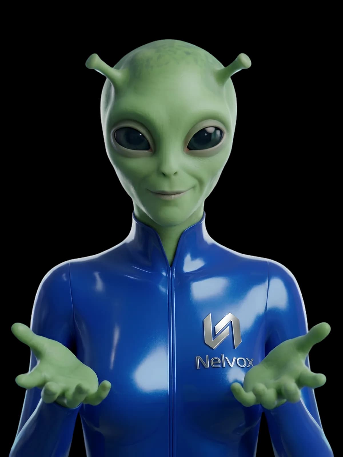 Nova, le réceptionniste IA de Nelvox — martien avec casque téléphonique